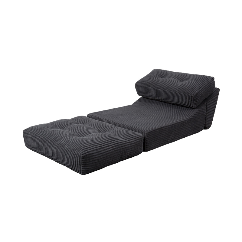 Giường sofa xốp đa chức năng có thể gập lại bằng vải nhung màu xám đậm với tựa lưng tiện dụng Giường sofa xốp đa chức năng có thể gập lại bằng vải nhung màu xám đậm với tựa lưng tiện dụng