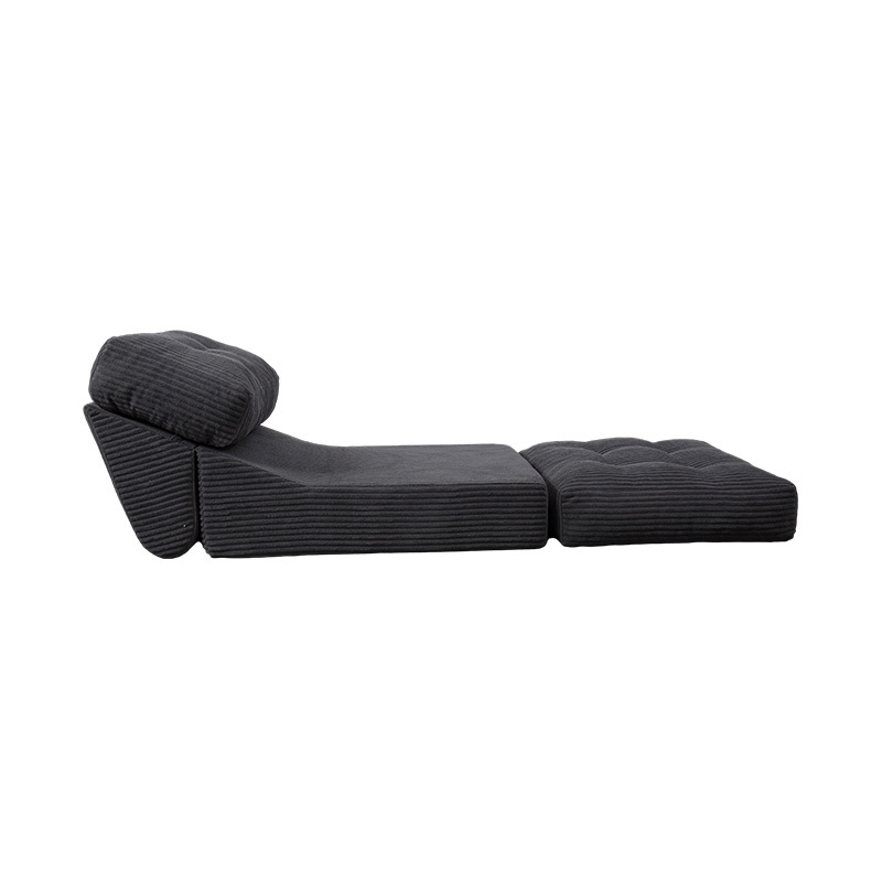 Giường sofa xốp đa chức năng có thể gập lại bằng vải nhung màu xám đậm với tựa lưng tiện dụng Giường sofa xốp đa chức năng có thể gập lại bằng vải nhung màu xám đậm với tựa lưng tiện dụng