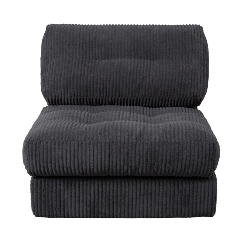 Giường sofa xốp đa chức năng có thể gập lại bằng vải nhung màu xám đậm với tựa lưng tiện dụng Giường sofa xốp đa chức năng có thể gập lại bằng vải nhung màu xám đậm với tựa lưng tiện dụng