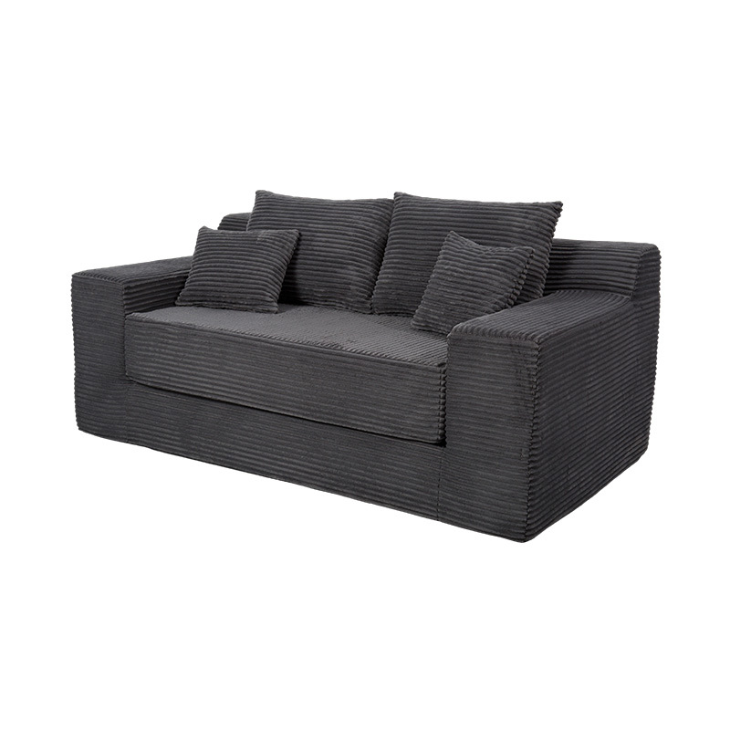 Giường sofa mô-đun có thể biến đổi bằng vải nhung màu xám đậm với nhiều đệm Giường sofa mô-đun có thể biến đổi bằng vải nhung màu xám đậm với nhiều đệm