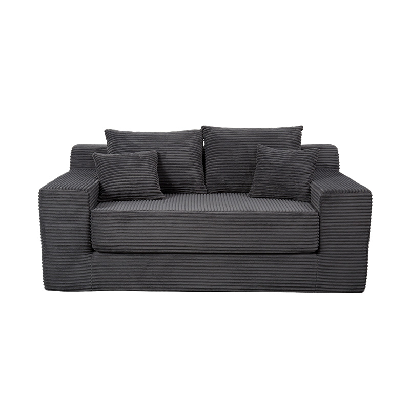 Giường sofa mô-đun có thể biến đổi bằng vải nhung màu xám đậm với nhiều đệm Giường sofa mô-đun có thể biến đổi bằng vải nhung màu xám đậm với nhiều đệm