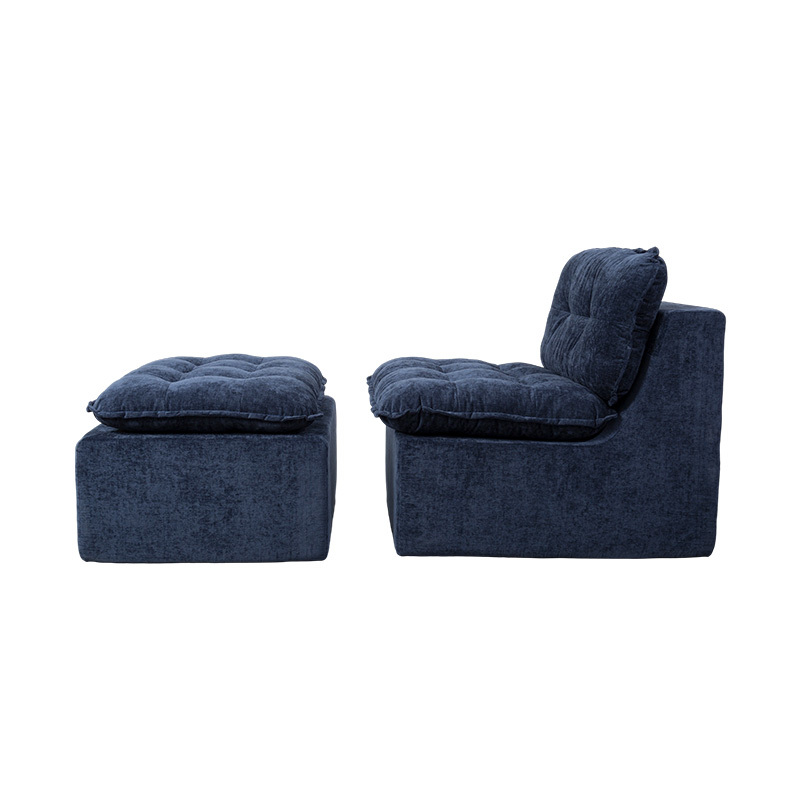Bộ ghế sofa mô-đun đầy đủ bọt bằng vải nhung màu xanh đậm với tựa lưng có đệm và phù hợp với Ottoman Bộ ghế sofa mô-đun đầy đủ bọt bằng vải nhung màu xanh đậm với tựa lưng có đệm và phù hợp với Ottoman