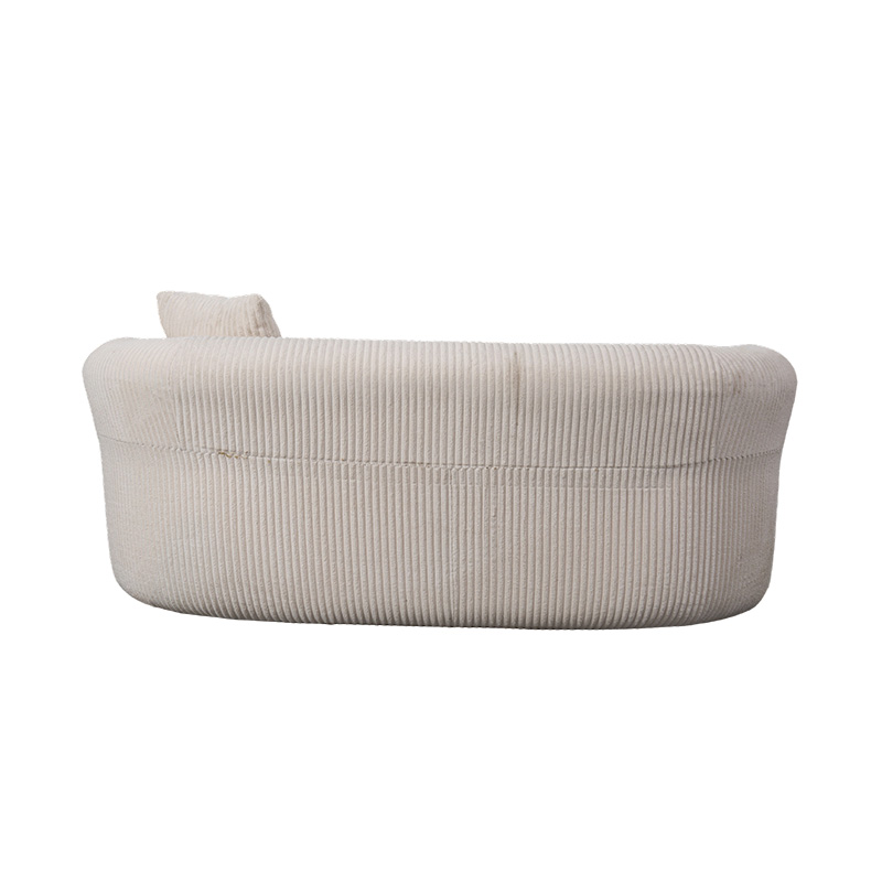 Sofa đôi bằng mút xốp bằng vải nhung màu trắng nhạt với đệm phù hợp