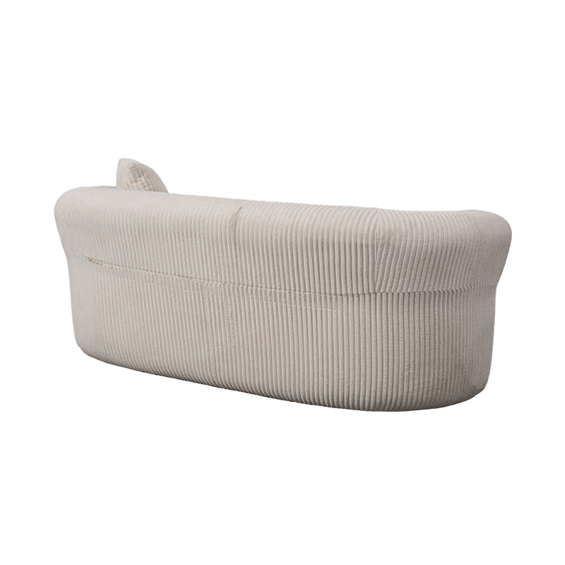Sofa đôi bằng mút xốp bằng vải nhung màu trắng nhạt với đệm phù hợp