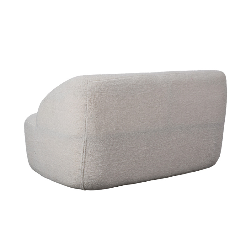 Sofa đôi hình tròn bằng vải Faux Sherpa màu kem mang lại vẻ ấm cúng Sofa đôi hình tròn bằng vải Faux Sherpa màu kem mang lại vẻ ấm cúng