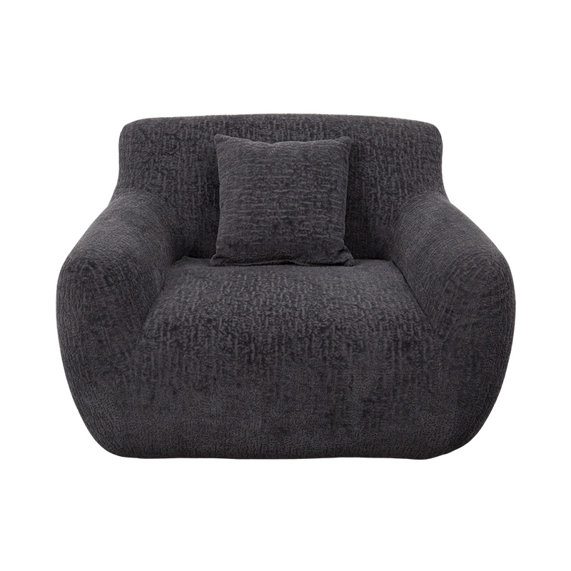 Sofa đơn kiểu ôm đầy đủ bọt với vải Chenille nặng và hoa văn Jacquard tinh tế