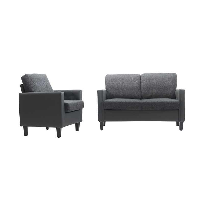 Sofa da chắp vá hình ngôi sao màu xanh đậm